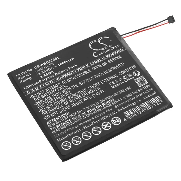 Utángyártott Amazon E-könyv Li-Polymer akkumulátor 3.85V 1000mAh AMZHCF5 - CameronSino