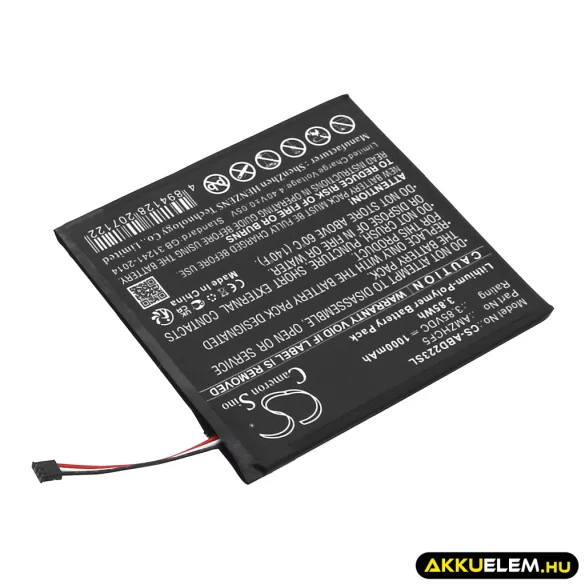 Utángyártott Amazon E-könyv Li-Polymer akkumulátor 3.85V 1000mAh AMZHCF5 - CameronSino