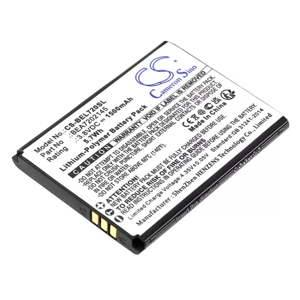 Utángyártott Bea-fon mobil Li-Polymer akkumulátor 3.8V 1500mAh BEA7202145, SL720 - CameronSino