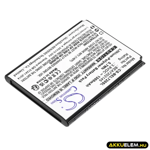 Utángyártott Bea-fon mobil Li-Polymer akkumulátor 3.8V 1500mAh BEA7202145, SL720 - CameronSino