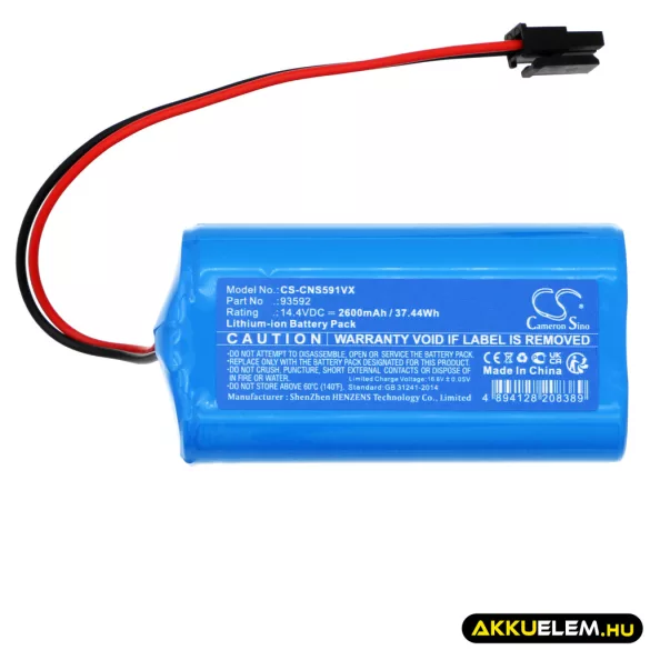 Utángyártott Laresar porszívó Li-ion akkumulátor 14.4V 2600mAh INR-32E-4S1P, CMICR18650F9M-4S1P - CameronSino