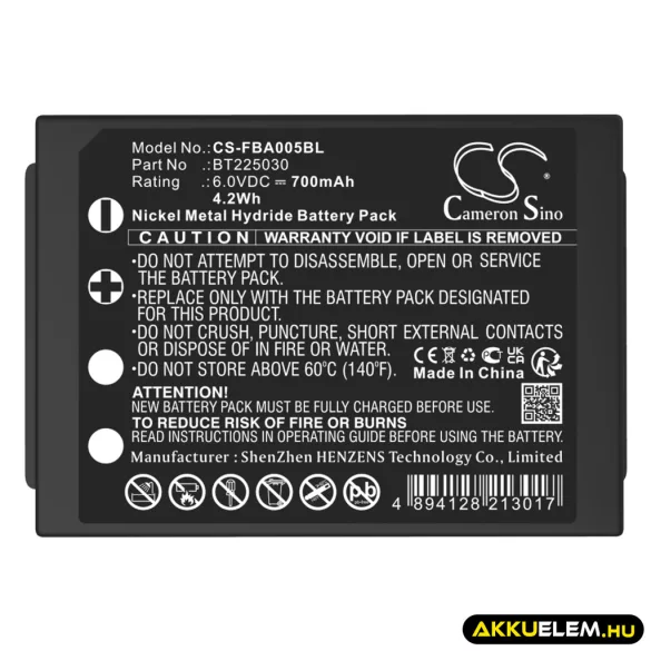 Utángyártott HBC Daru távirányító Ni-MH akkumulátor 6V 700mAh BATT/114046-O, BT205030 - CameronSino
