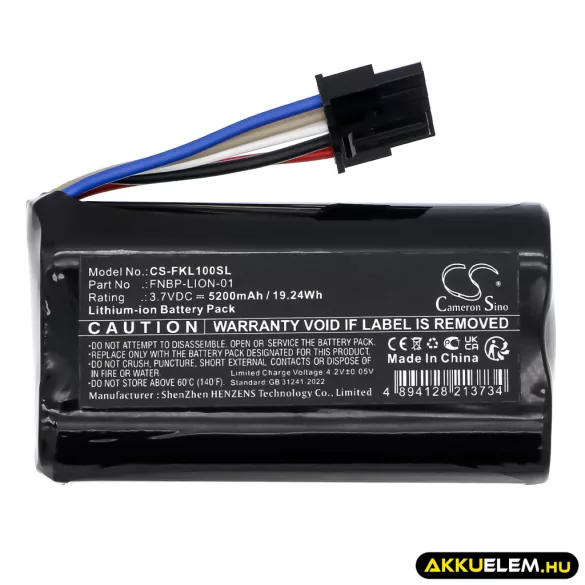 Utángyártott Fluke egyéb Li-ion akkumulátor 3.7V 5200mAh FNBP-LION-01 - CameronSino