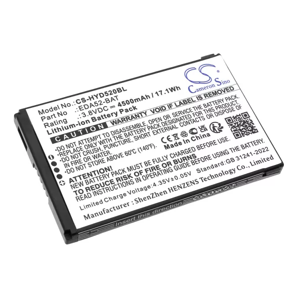 Utángyártott Honeywell Vonalkód szkenner Li-ion akkumulátor 3.8V 4500mAh 50172021-001, EDA52-BAT - CameronSino