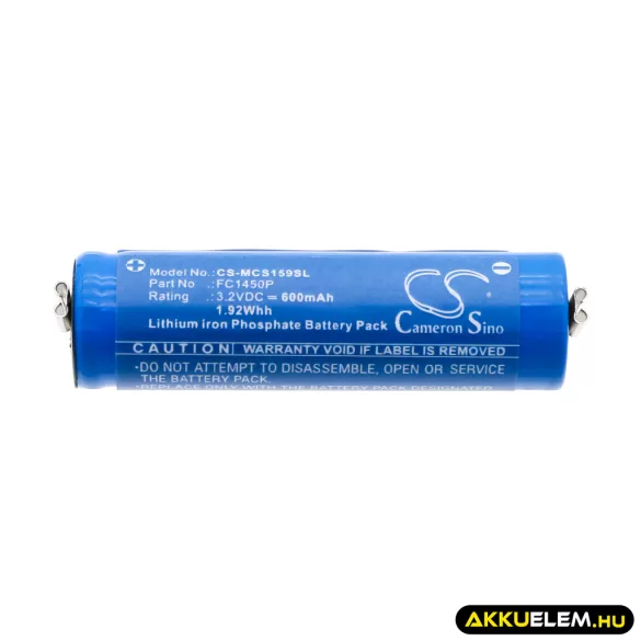 Utángyártott Moser Borotva LiFePO4 akkumulátor 3.2V 600mAh FC1450P - CameronSino