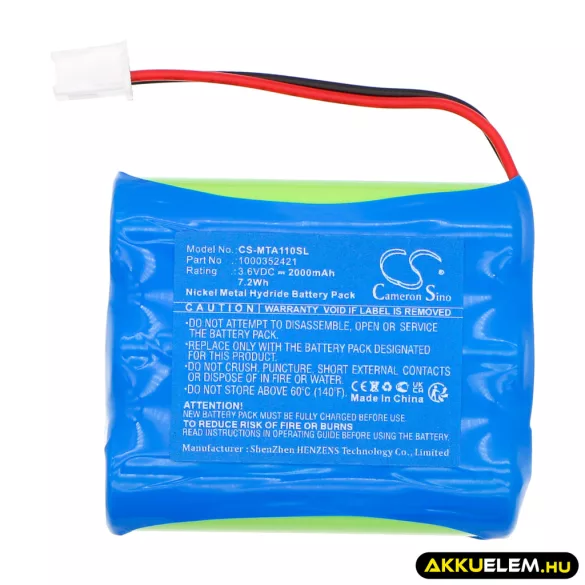 Utángyártott Matrix egyéb Ni-MH akkumulátor 3.6V 2000mAh 1000352421 - CameronSino