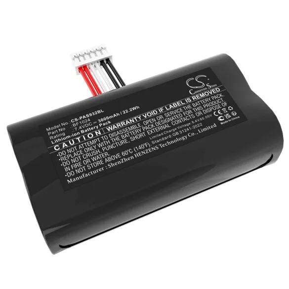 Utángyártott Pax Fizetési terminál Li-ion akkumulátor 7.4V 3000mAh BF1024 - CameronSino