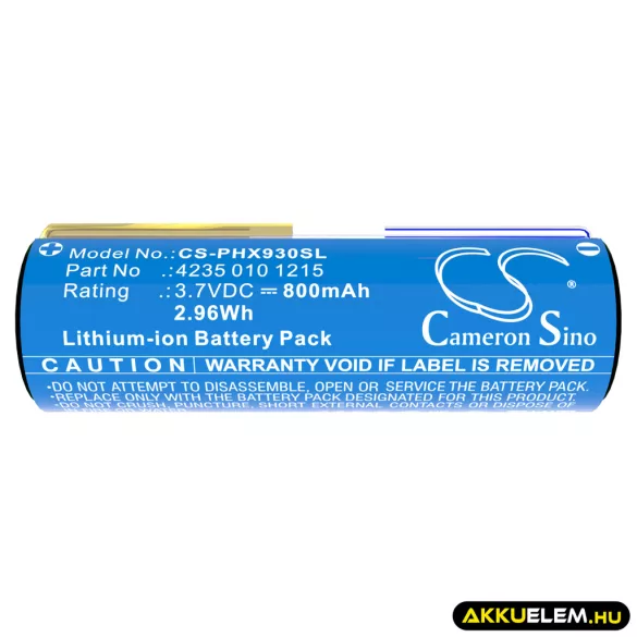 Utángyártott Philips Fogkefe Li-ion akkumulátor 3.7V 800mAh 423501013068, 42350101215 - CameronSino
