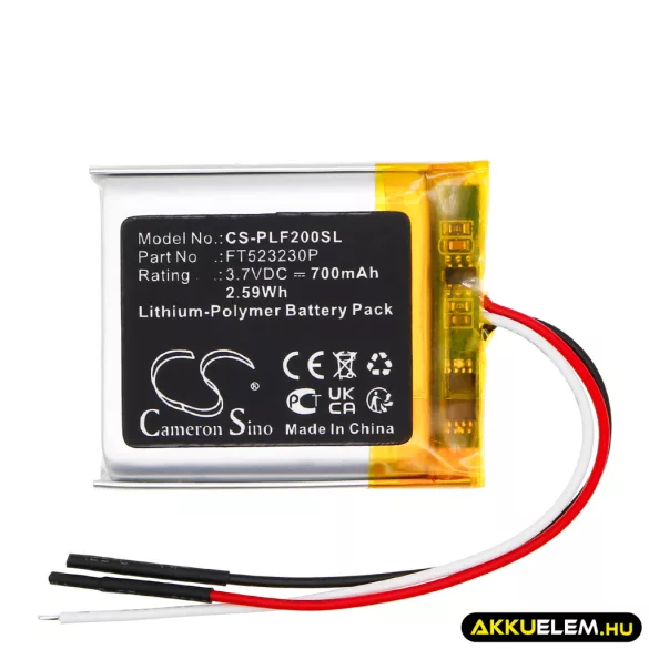 Utángyártott Technics Vezeték nélküli fejhallgató Li-Polymer akkumulátor 3.7V 700mAh FT523230P - CameronSino