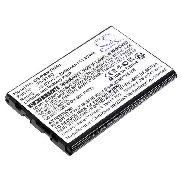 Utángyártott Point Mobile Vonalkód szkenner Li-ion akkumulátor 3.8V 2900mAh 70-BTSC - CameronSino