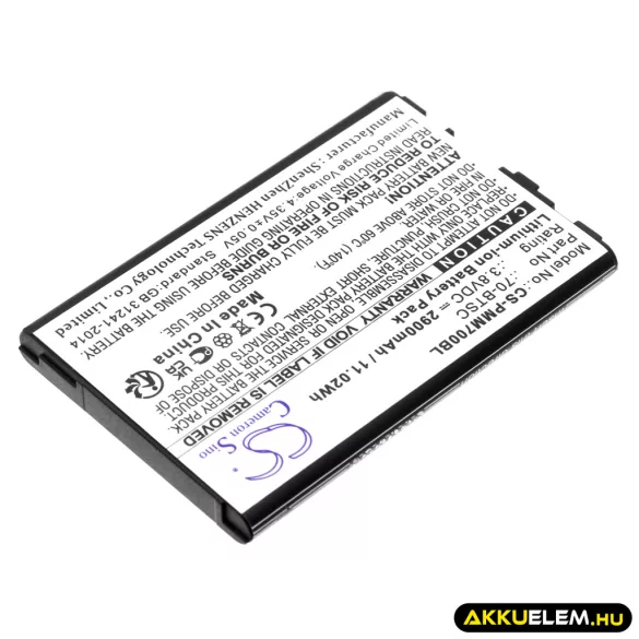 Utángyártott Point Mobile Vonalkód szkenner Li-ion akkumulátor 3.8V 2900mAh 70-BTSC - CameronSino