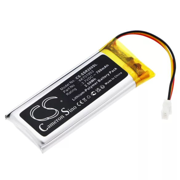 Utángyártott Sena Vezeték nélküli fejhallgató Li-Polymer akkumulátor 3.7V 700mAh XK701953 - CameronSino