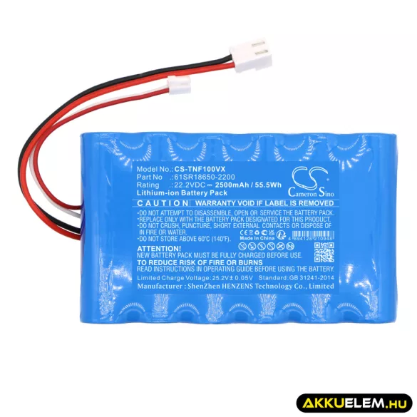 Utángyártott Severin porszívó Li-ion akkumulátor 22.2V 2500mAh 6ICNMR19-66, 6IRS18650 - CameronSino