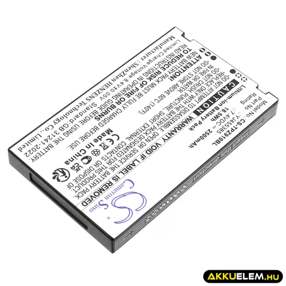 Utángyártott Topwise Fizetési terminál Li-ion akkumulátor 7.4V 2500mAh YJ455385 - CameronSino