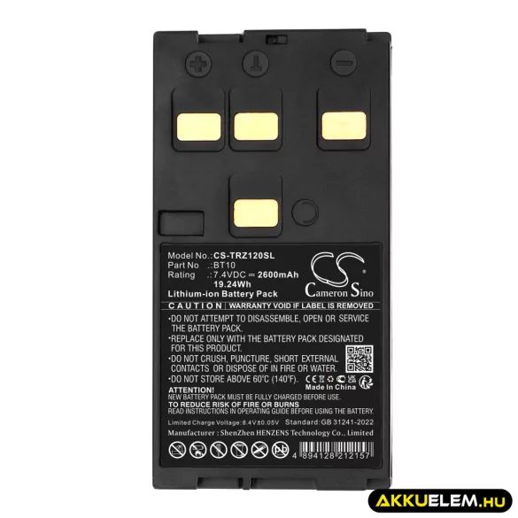 Utángyártott Hi-Target egyéb Li-ion akkumulátor 7.4V 2600mAh BT10 - CameronSino