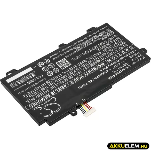 Utángyártott Asus laptop Li-ion akkumulátor 11.4V 4100mAh B31N1726, 0B200-02910000 - CameronSino