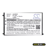 Utángyártott Kyocera Kamera Li-ion akkumulátor 3.7V 700mAh BP-780S - CameronSino