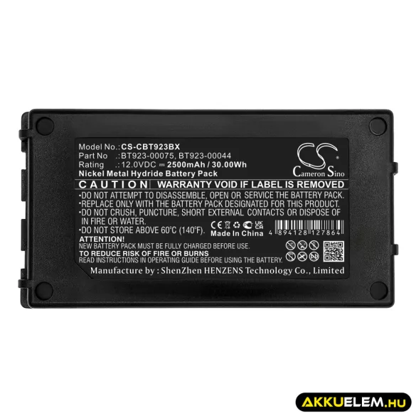 Utángyártott Cattron Theimeg Daru távirányító Ni-MH akkumulátor 12V 2500mAh BT923-00075, BT923-00044 - CameronSino