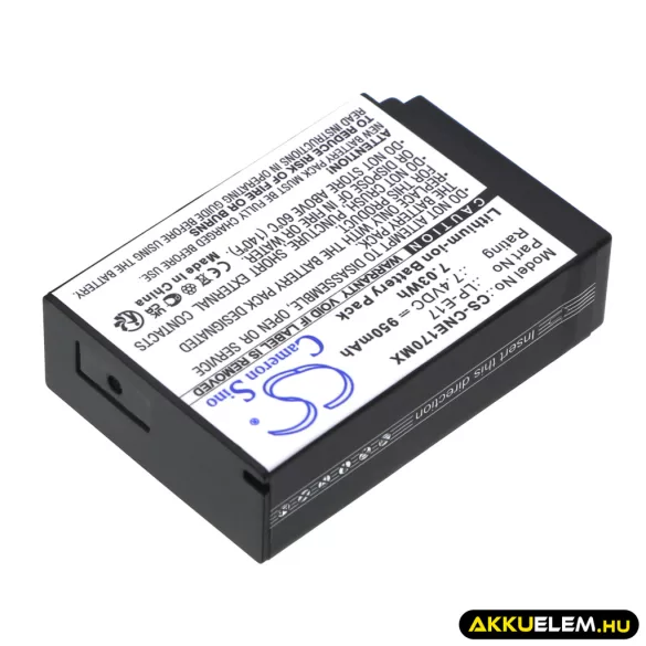 Utángyártott Canon Kamera Li-ion akkumulátor 7.4V 950mAh LP-E17 - CameronSino