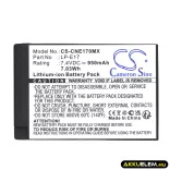 Utángyártott Canon Kamera Li-ion akkumulátor 7.4V 950mAh LP-E17 - CameronSino
