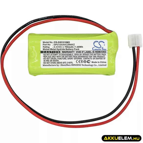 Utángyártott DSSB Orvosi Ni-MH akkumulátor 2.4V 700mAh - CameronSino
