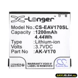 Utángyártott Emporia mobil Li-ion akkumulátor 3.7V 1200mAh AK-V170 - CameronSino