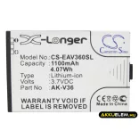 Utángyártott Emporia mobil Li-ion akkumulátor 3.7V 1100mAh AK-V36, AK-V35 - CameronSino