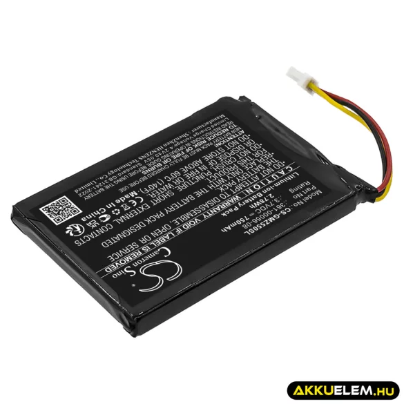 Utángyártott Garmin GPS Li-ion akkumulátor 3.7V 750mAh 361-00056-08 - CameronSino