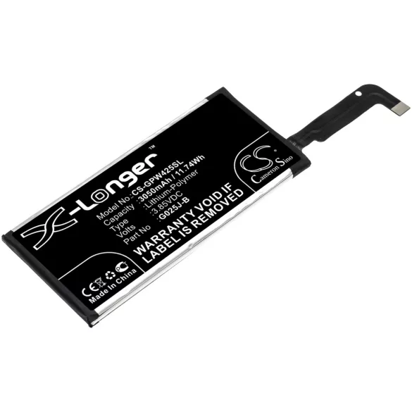 Utángyártott Google mobil Li-Polymer akkumulátor 3.85V 3050mAh G025J-B - CameronSino