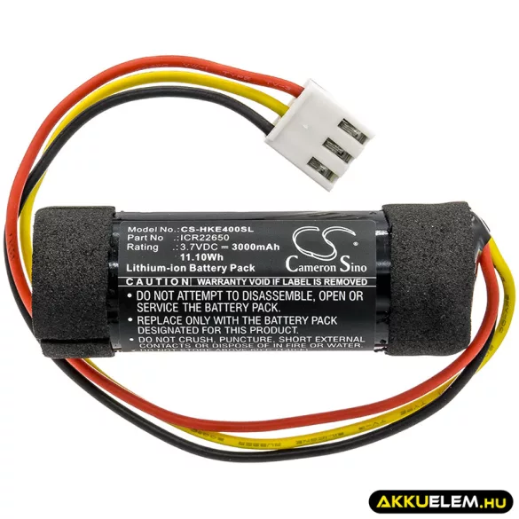 Utángyártott Harman/Kardon hangszóró Li-ion akkumulátor 3.7V 3000mAh ICR22650 - CameronSino