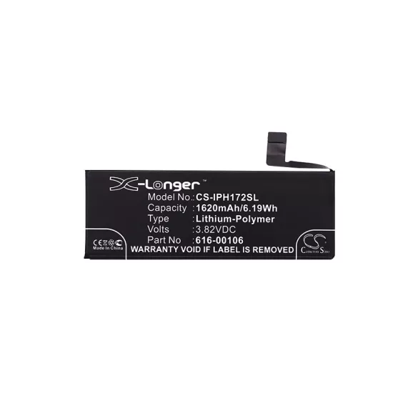 Utángyártott Apple mobil Li-Polymer akkumulátor 3.82V 1620mAh 616-00107, 616-00106 - CameronSino