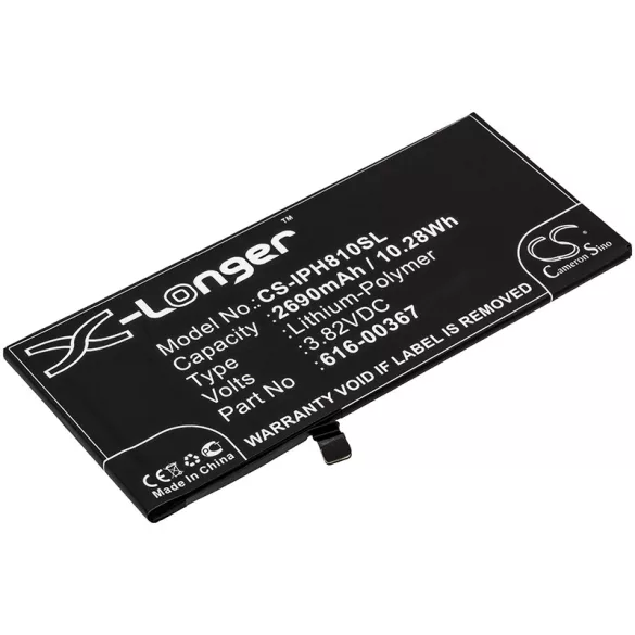 Utángyártott Apple mobil Li-Polymer akkumulátor 3.82V 2690mAh 616-00367 - CameronSino