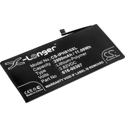   Utángyártott Apple mobil Li-Polymer akkumulátor 3.82V 2900mAh 616-00367 - CameronSino