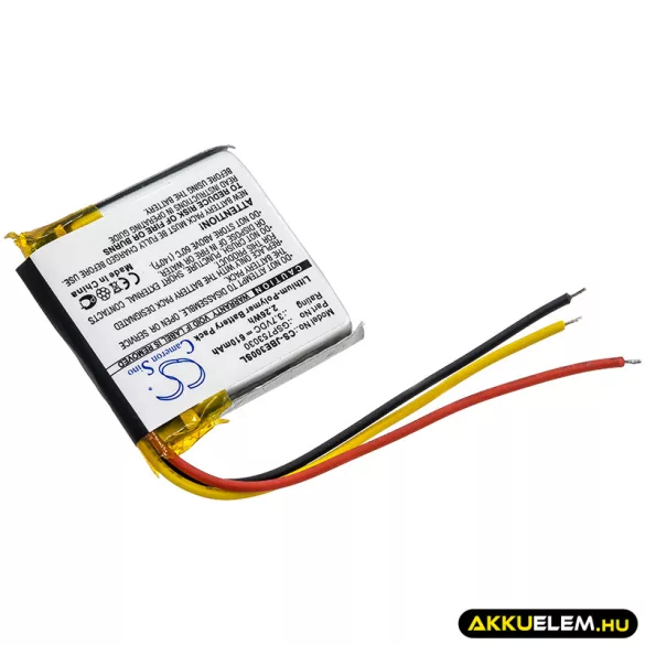 Utángyártott JBL Vezeték nélküli fejhallgató Li-Polymer akkumulátor 3.7V 610mAh GSP753030, 633331 - CameronSino