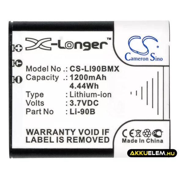 Utángyártott Ricoh Kamera Li-ion akkumulátor 3.7V 1200mAh - CameronSino