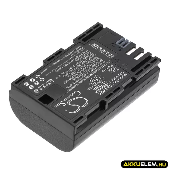 Utángyártott Canon Kamera Li-ion akkumulátor 7.4V 1800mAh LP-E6N, LP-E6NH - CameronSino