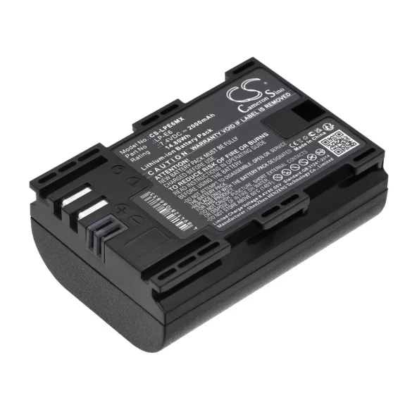 Utángyártott Canon Kamera Li-ion akkumulátor 7.4V 2000mAh LP-E6, LP-E6N - CameronSino