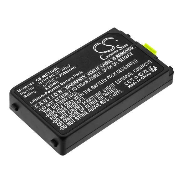 Utángyártott Symbol Vonalkód szkenner Li-Polymer akkumulátor 3.7V 2500mAh 82-127909-02, BTRY-MC31KAB02 - CameronSino