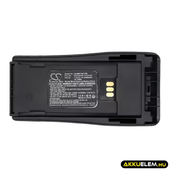 Utángyártott Motorola adó-vevő rádió Ni-MH akkumulátor 7.5V 2500mAh MNN4254AR, NNTN4496 - CameronSino