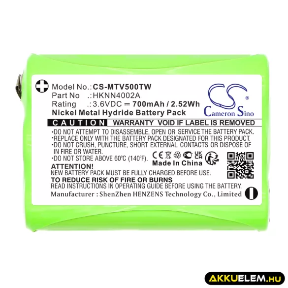 Utángyártott Motorola adó-vevő rádió Ni-MH akkumulátor 3.6V 700mAh 4002A, 53615 - CameronSino