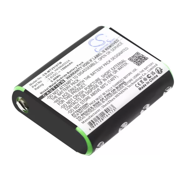 Utángyártott Motorola adó-vevő rádió Ni-MH akkumulátor 3.6V 1500mAh 4002A, 53615 - CameronSino