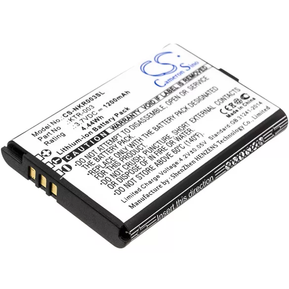 Utángyártott Nintendo Játékkonzol Li-ion akkumulátor 3.7V 1200mAh KTR-003 - CameronSino