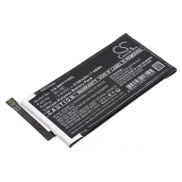 Utángyártott Nokia mobil Li-Polymer akkumulátor 3.8V 2100mAh BPCNTBY001B, BV-5D - CameronSino