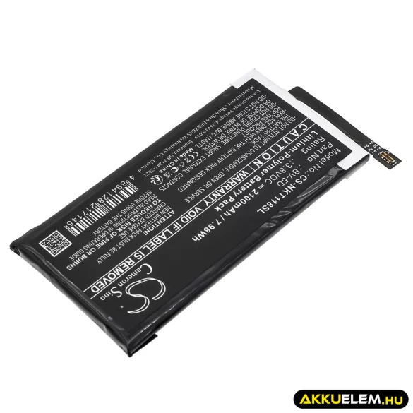 Utángyártott Nokia mobil Li-Polymer akkumulátor 3.8V 2100mAh BPCNTBY001B, BV-5D - CameronSino