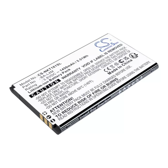 Utángyártott Nokia mobil Li-ion akkumulátor 3.8V 1450mAh BA-L4M - CameronSino