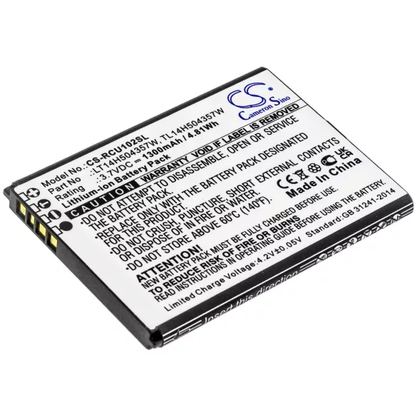 Utángyártott Cricket mobil Li-ion akkumulátor 3.7V 1300mAh TL14H504357W - CameronSino