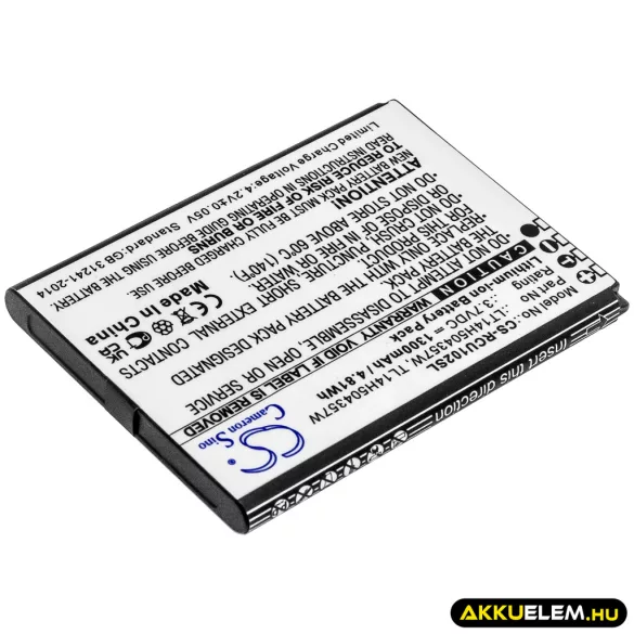 Utángyártott Cricket mobil Li-ion akkumulátor 3.7V 1300mAh TL14H504357W - CameronSino