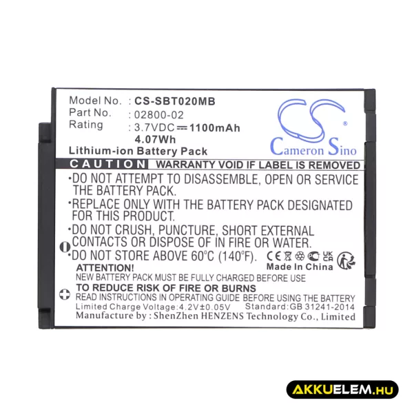 Utángyártott Luvion Babafigyelő Li-ion akkumulátor 3.7V 1100mAh - CameronSino