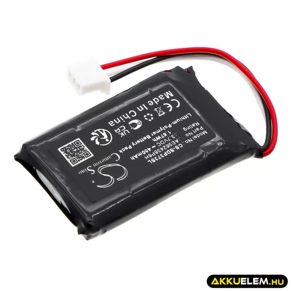 Utángyártott Dogtra Kutyanyakörv Li-Polymer akkumulátor 3.7V 450mAh AE562438P6H, BP37T3P - CameronSino