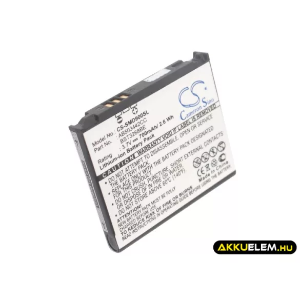 Utángyártott Samsung mobil Li-ion akkumulátor 3.7V 700mAh AB503442CE, AB503442CC - CameronSino